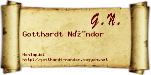 Gotthardt Nándor névjegykártya