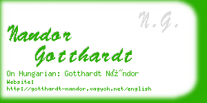 nandor gotthardt business card